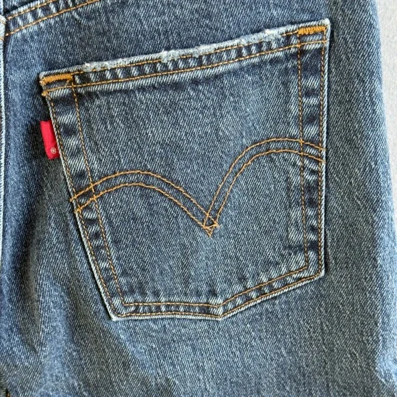 Levi's Ribcage Straight Leg Jeans Size 26 Light Wash High Rise Denim - Picture 7 of 13